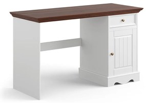 PROXIMA.store - Rustikálny písací stôl 1.1 - BELLUNO ELEGANTE FARBA: biela - orech