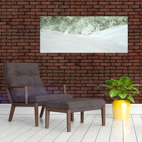 Obraz - Abstrakcia štetcami (120x50 cm)