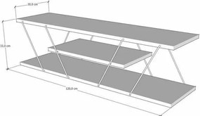 Televízny stolík Canaz antracitový a sivý