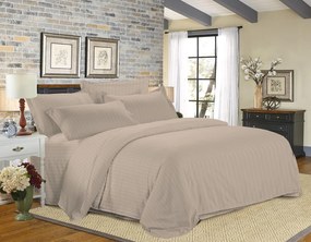 Hotelové obliečky z mikrovlákna JASMINE PURE béžové - pásik 1 cm Rozmer obliečky: 70 x 90 cm | 140 x 200 cm