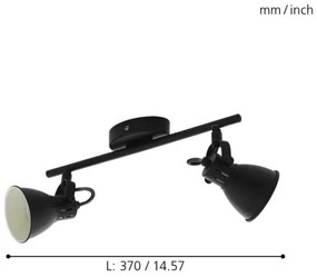 Eglo 98398 - LED Bodové svietidlo SERAS 2xGU10/3,3W/230V