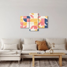 Obraz - Abstrakcia s retro vzormi (90x60 cm)