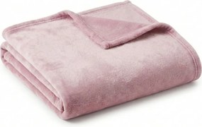 Mikroplyšová deka SOFT, púdrovo ružová Rozmer: 160 x 200 cm