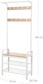 Vešiakový stojan s botníkom VASAGLE HSR40W