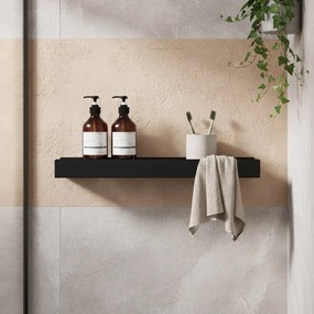 Rea Rea, kúpeľňová polica 60cm, SF04, čierna matná, REA-06004