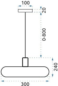 Toolight - Sklenená závesná lampa APP668-1CP, mliečne sklo, zlatá-biela, OSW-04662
