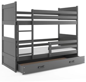 Poschodová posteľ RICO 2 - 190x80cm - Grafitový - Grafitový