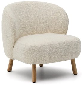 Krémové kreslo z textílie buklé Ulit – Kave Home