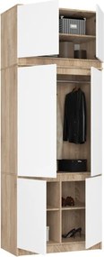 Skriňa s nadstavcom S 90 cm dub sonoma / biela