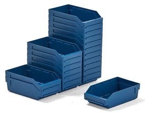 Plastové boxy na súčiastky REACH, 300x180x95 mm, 20 ks, modré