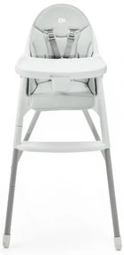 KINDERKRAFT - Detská jedálenská stolička 2v1 DINNLY šedá