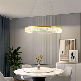 Toolight Toolight, LED závesné osvetlenie 80cm, 50W, 3000K, LHJ047-CP, zlatá lesklá, OSW-50022