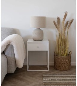 Biely nočný stolík Vita – House Nordic