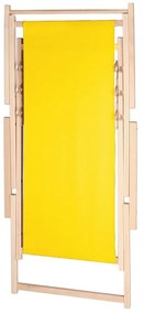 Prehouse Skladacie drevené lehátko - žlté