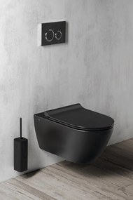 GSI GSI, PURA závesná WC misa, Swirlflush, 55x36 cm, čierna dual-mat, 881526