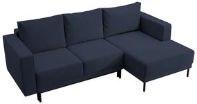 Rohová sedacia súprava Rodriguez mini (P) (modrá + čierna). Vlastná spoľahlivá doprava až k Vám domov. 1099546