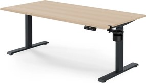 Elektrický stôl s reguláciou výšky ergonomický antracitový/dub sonoma,1600x800 mm: ARIA