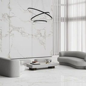 LED Luster na lanku HOOP LED/93W/230V pr. 80 cm 4000K čierna