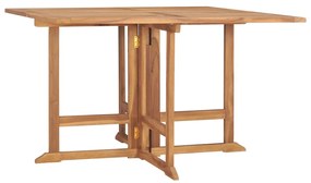 Skladací záhradný jedálenský stôl 120x120x75 cm tíkový masív 315451