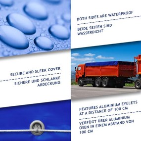 JAGO Plachta 650 g/m², hliníkové oká, modrá, 5 x 7 m