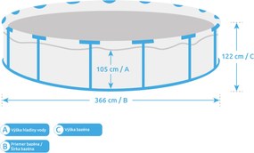 Marimex | Bazén Marimex Florida 3,66x1,22 m so zabudovaným skimmerom - motív RATAN | 10340320