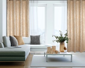 ZATEMŇOVACÍ ZÁVES NA KRÚŽKOCH ELISE 140X250 CM BÉŽOVÁ