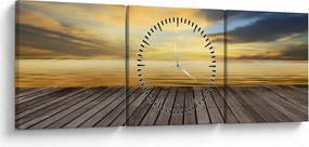 Obraz - Mólo s výhľadom (s hodinami) (90x30 cm)