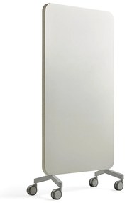 Sklenená magnetická tabuľa s akustickým panelom MARY, 1000x1960 mm, svetlošedá