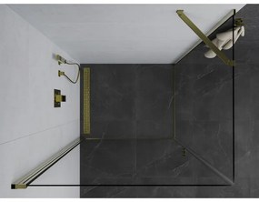 Mexen Pretoria sprchovací kút 70x80cm, 6mm sklo, zlatý profil-číre sklo, 852-070-080-50-00