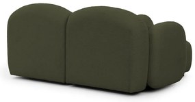 Zelená rohová pohovka z textílie buklé (ľavý roh/s leňoškou) Orbit – Ropez