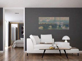 Obraz - Claude Monet, Waterloo Bridge, Gray Day, reprodukcia (120x50 cm)