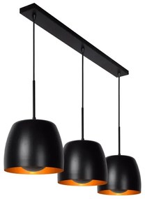 Lucide 30488/03/30 - Luster na lanku NOLAN 3xE27/40W/230V čierna