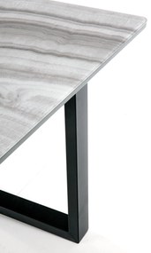 Jedálenský stôl Malan (biela + sivá + čierna) (pre 6 a 8 osôb). Vlastná spoľahlivá doprava až k Vám domov. 1028067