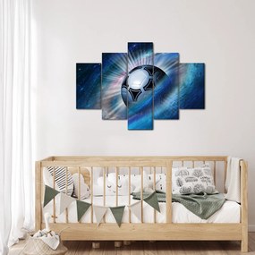 Obraz - Futbalová lopta vo vesmíre (150x105 cm)