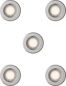 Philips - SADA 5 ks zapustených stropných svietidiel PERIDOT, 1x GU10/7W/230V, strieborná