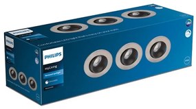Philips - SADA 3x LED Stmievateľné kúpeľňové svietidlo ABROSA LED/9W/230V IP44