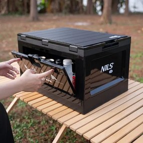 Skladací box NILS Camp NCB4006 2v1 s vekom a funkciou stola 50L