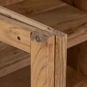 Vitrína z masívu akácie v prírodnej farbe 180x80x40 cm Creel – Ixia