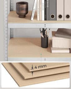 Dílenský regál Busta 80 cm stříbrný/hnědý