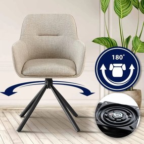 Stolička Tipton, látka - taupe