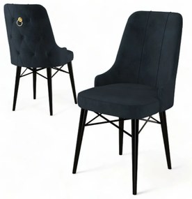 Sada jedálenských stoličiek Pare Anthracite andBlack, 4 ks