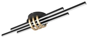 Čierne LED stropné svietidlo 18x81 cm Cinto – Trio