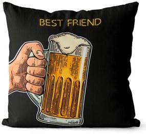 Vankúš Beer friend (Veľkosť: 40 x 40 cm)