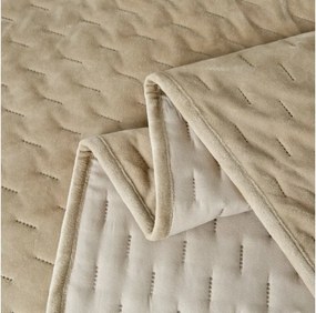 Zamatový prehoz na posteľ ASTRALIA, béžový Rozmer: 170 x 210 cm