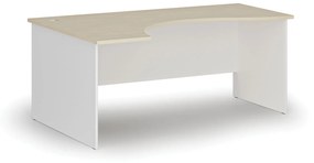 Ergonomický kancelársky pracovný stôl PRIMO WHITE, 1800 x 1200 mm, ľavý, biela