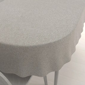 Biante Veľký dekoračný oválny obrus BKT-552 Prírodná režná 160x200 cm