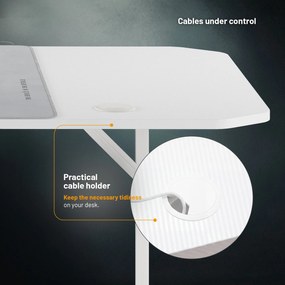 Biely herný a kancelársky stôl X-Mate 160 x 75 x 75 cm Doablo Chairs