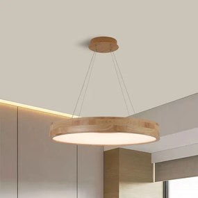 Brilagi - LED závesný luster na lankách FALCON WOOD LED/40W/230V 3000/4000/6000K 60 cm drevo
