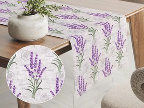 Biante Dekoračný behúň na stôl PML-033 Provence levandule 35x120 cm