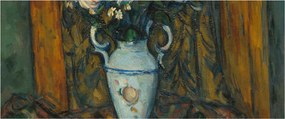 Obraz - Paul Cézanne, Vase of Flowers, reprodukcia (120x50 cm)